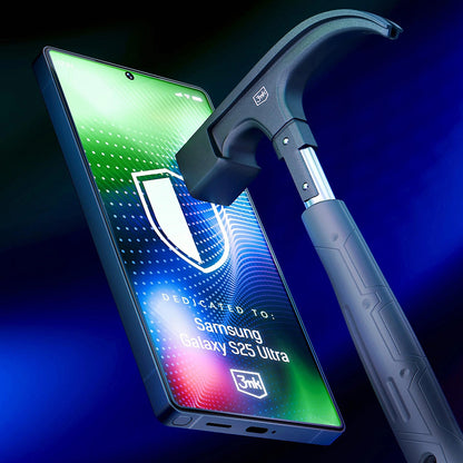3MK Hardy Ultra Screen Protector for Samsung Galaxy S25 Ultra S938, Tempered Glass, Full Glue, Black