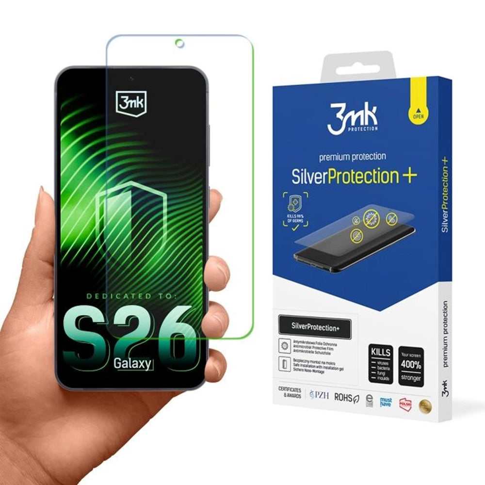 3MK Silver Protect+ Screen Protector for Samsung Galaxy S26 S942, Plastic