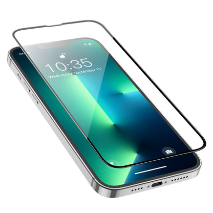 HOCO G16 Screen Protector for Apple iPhone 17e / 16e / 14 / 13 Pro, Tempered Glass, Full Glue, 5D, Black
