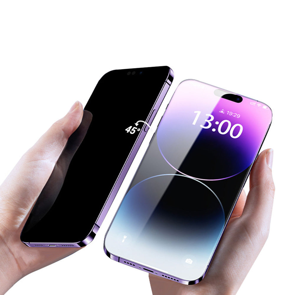 Tel Protect 10X Plus Titanium Privacy Screen Protector for Apple iPhone 17 / 16 Pro, Tempered Glass, Full Glue