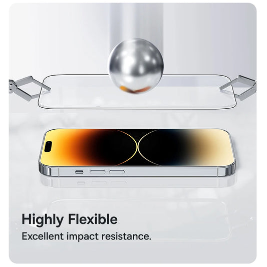 Anank 5X Reinforced Screen Protector for Apple iPhone 17 Pro, Tempered Glass, Full Glue, 2.5D, Black