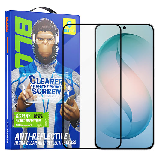 Blueo Anti-Reflective HD Screen Protector for Samsung Galaxy S26 Plus S947, Tempered Glass, Full Glue, Black