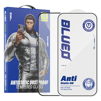 Blueo Anti-Static HD Screen Protector Film for Apple iPhone 11 Pro / XS / X, Tempered Glass, Full Glue, Black