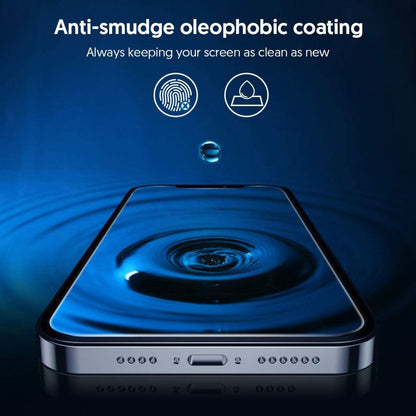 Blueo Silk HD Screen Protector Film for Apple iPhone 15 Pro, Tempered Glass, Full Glue, Set of 5 pieces, 2.5D, Black