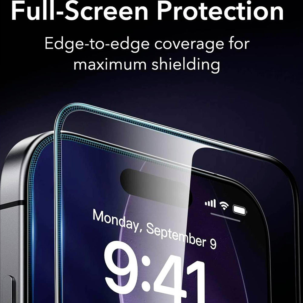 ESR Armorite UltraFit Screen Protector for Apple iPhone 17 Pro Max, Tempered Glass, Full Glue, Set of 2 Pieces, Black
