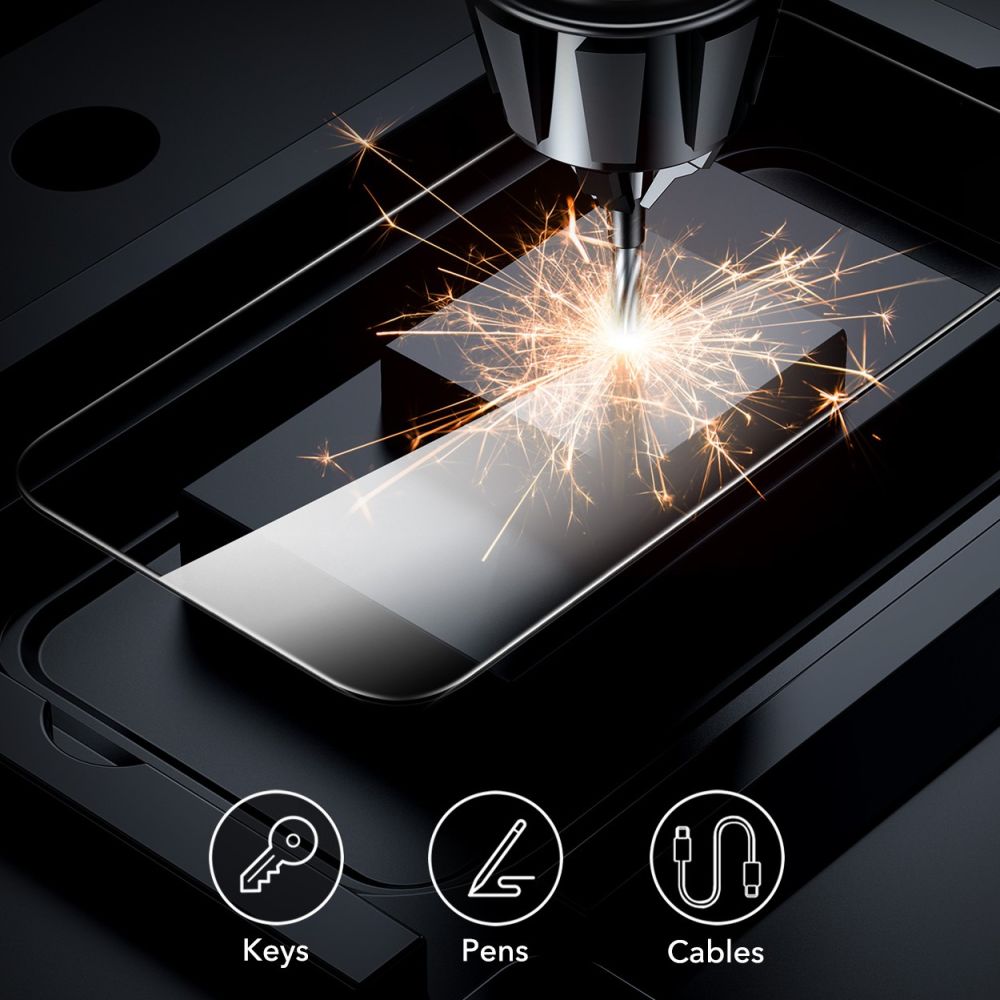 ESR Screen Protector for Apple iPhone 16 Plus, Tempered Glass, Full Glue