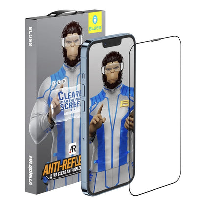 Blueo Anti-Reflective HD Exterior Screen Protector for Samsung Galaxy Z Fold8 F976, Tempered Glass, Full Glue, Black