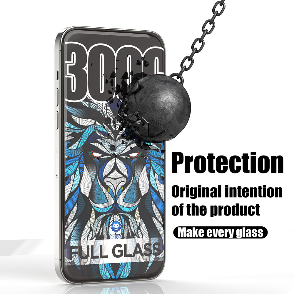 Lito D+ Max 300C Screen Protector for Apple iPhone 15, Tempered Glass, Full Glue