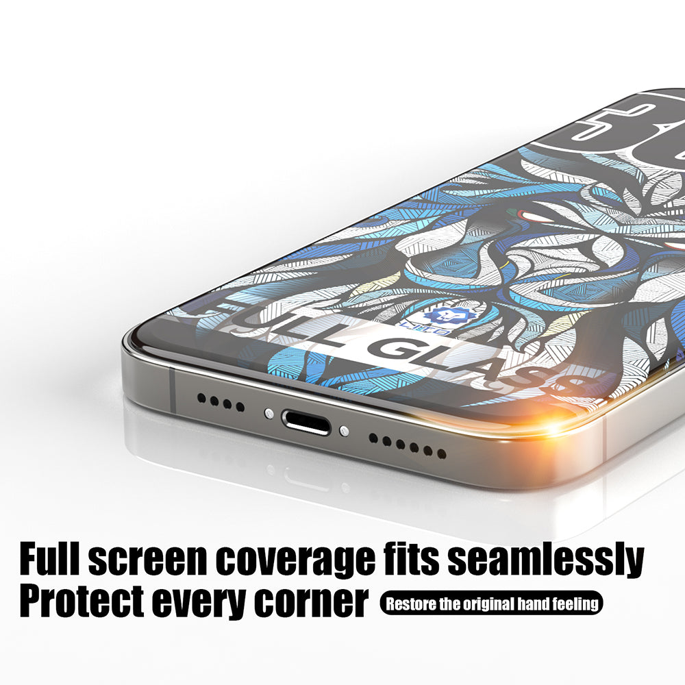 Lito D+ Max 300C Screen Protector for Apple iPhone 16 Pro, Tempered Glass, Full Glue