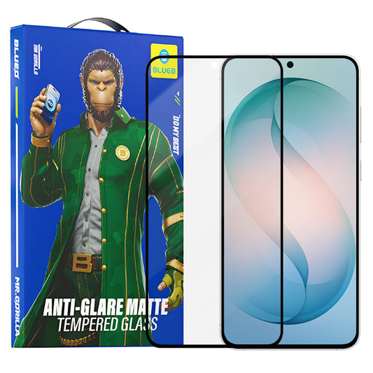 Matte Blueo Anti-Glare Screen Protector for Samsung Galaxy S26 Plus S947, Tempered Glass, Full Glue, Black