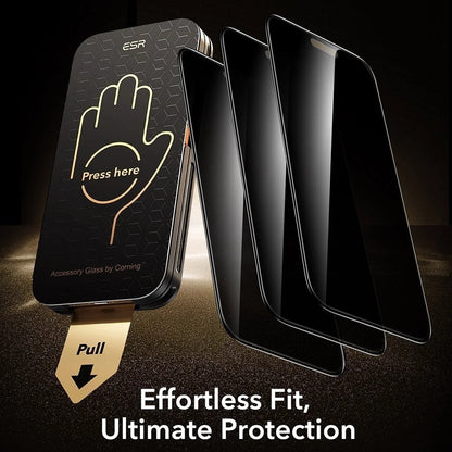 ESR Armorite Pro UltraFit Privacy Screen Protector for Apple iPhone 18 Pro Max, Tempered Glass, Full Glue, Set of 3 pieces