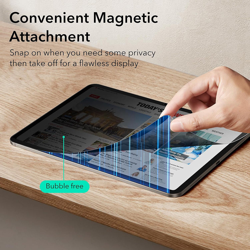 Privacy Screen Protector ESR Magnetic for Apple iPad Pro 13 (2024), Plastic