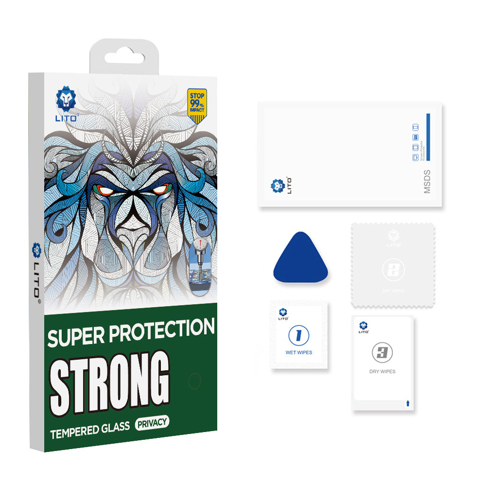 Privacy Screen Protector Lito D+ Max Strong for Apple iPhone 17 Air, Tempered Glass, Full Glue