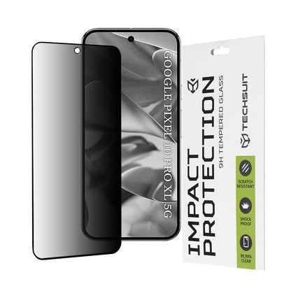 Privacy Techsuit Screen Protector for Google Pixel 10 Pro XL, Tempered Glass, Full Glue, 111D