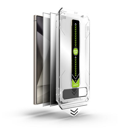 Privacy Screen Protector Techsuit TitanGlass CrystalHD for Samsung Galaxy S24 Ultra S928, Tempered Glass, Full Glue, Set of 2 pieces