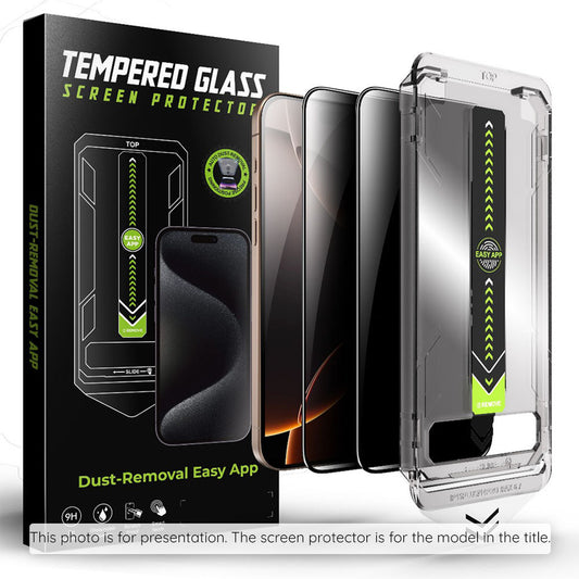 Screen Protector Privacy Techsuit TitanGlass CrystalHD for Samsung Galaxy S25 FE, Tempered Glass, Full Glue