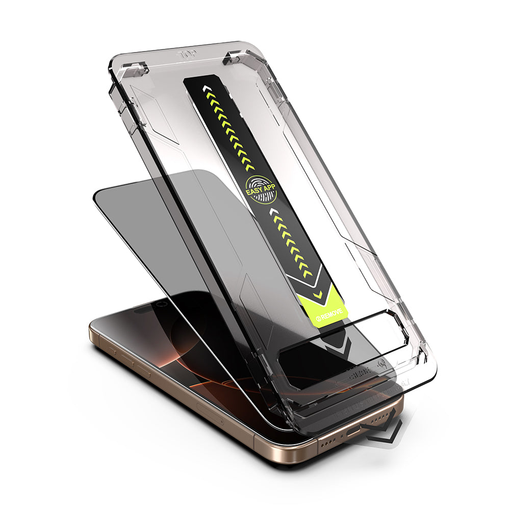 Privacy Screen Protector Techsuit TitanGlass for Apple iPhone 12 / 12 Pro, Tempered Glass, Full Glue