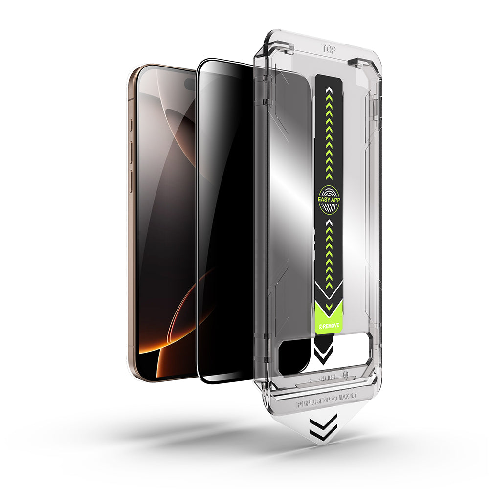 Privacy Screen Protector Techsuit TitanGlass for Apple iPhone 15 Pro, Tempered Glass, Full Glue
