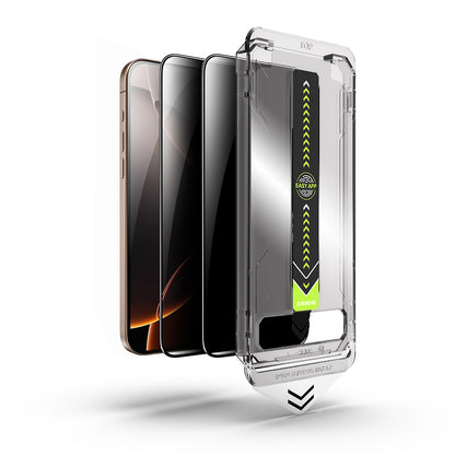 Privacy Screen Protector Techsuit TitanGlass for Apple iPhone 15 Pro, Tempered Glass, Full Glue, Set of 2 pieces