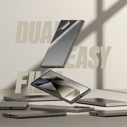 Ringke Dual Easy Screen Protector for Samsung Galaxy S24 Ultra S928, Plastic, Set of 2 Pieces