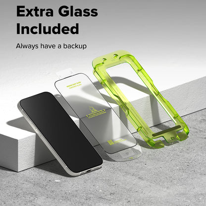 Ringke Easy Slide Screen Protector for Apple iPhone 17 Pro, Tempered Glass, Full Glue, Set of 2 pieces