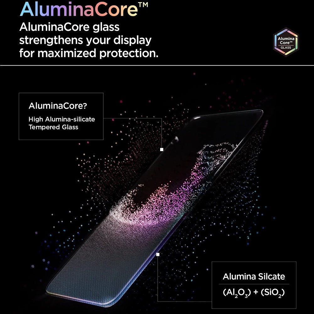 Spigen GlastR AlignMaster S Screen Protector for OnePlus 15R, Tempered Glass, Full Glue, Set of 2 pieces AGL11398