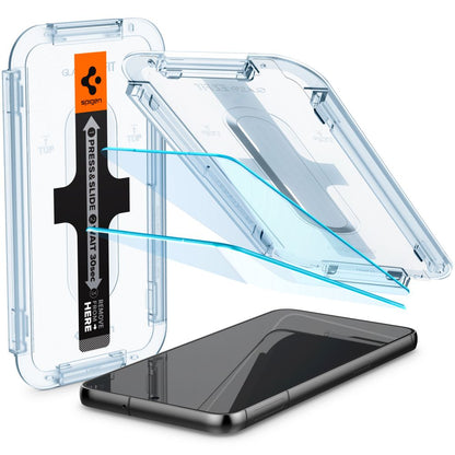 Spigen GlastR EZ FIT Screen Protector for Samsung Galaxy S23 S911, Tempered Glass, Full Glue, Set of 2 pieces AGL05958
