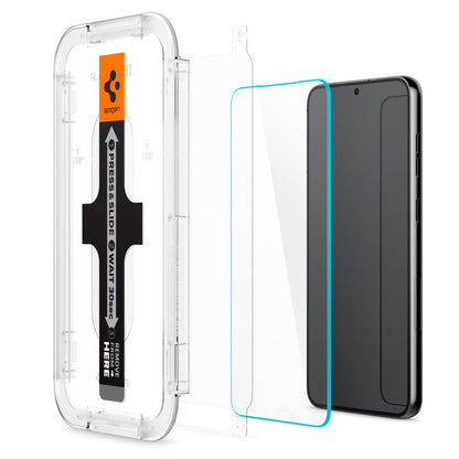 Spigen GlastR EZ FIT Screen Protector for Samsung Galaxy S23 S911, Tempered Glass, Full Glue, Set of 2 pieces AGL05958