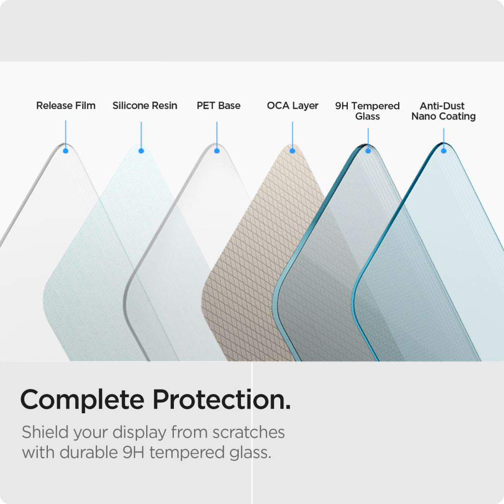 Spigen GlastR Slim Screen Protector for Samsung Galaxy XCover7 Pro / Xcover7 G556, Tempered Glass, Full Glue, Set of 2 pieces AGL09407