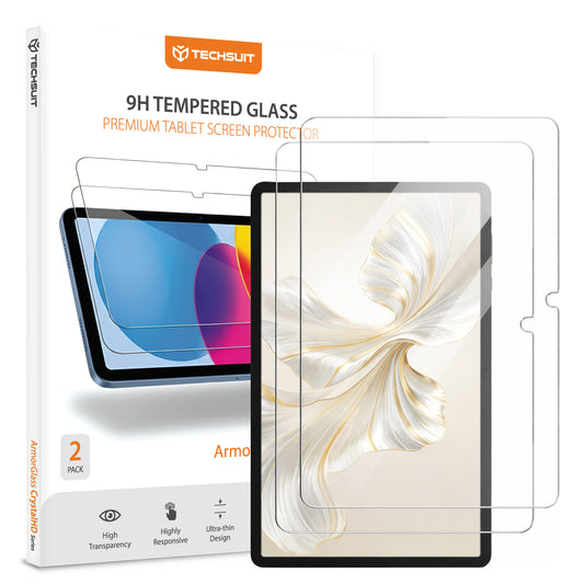 Techsuit ArmorGlass CrystalHD Screen Protector for Honor Pad 10 / 9, Tempered Glass, Full Glue, Set of 2 Pieces