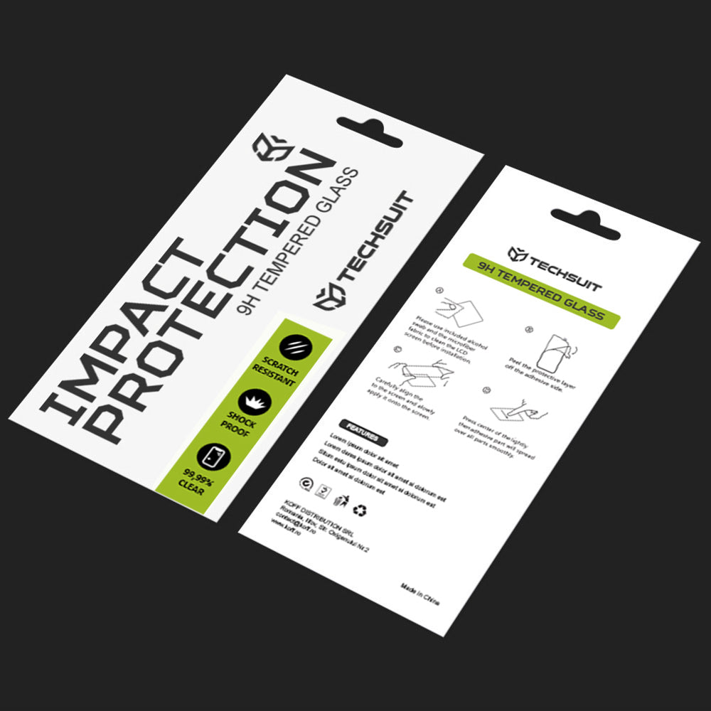 Techsuit Screen Protector Film for Apple iPhone 11 / XR, Tempered Glass, Full Glue, 111D, Black