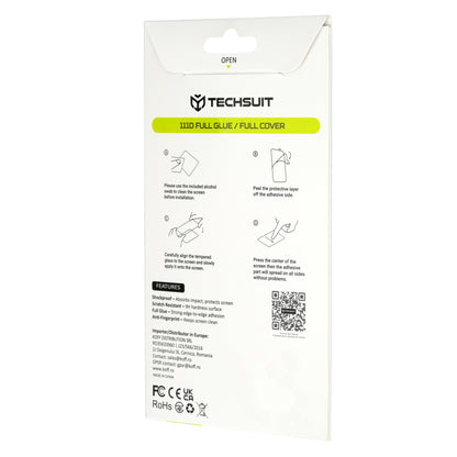 Techsuit Screen Protector Film for Apple iPhone Ultra, Tempered Glass, Full Glue, 111D, Black