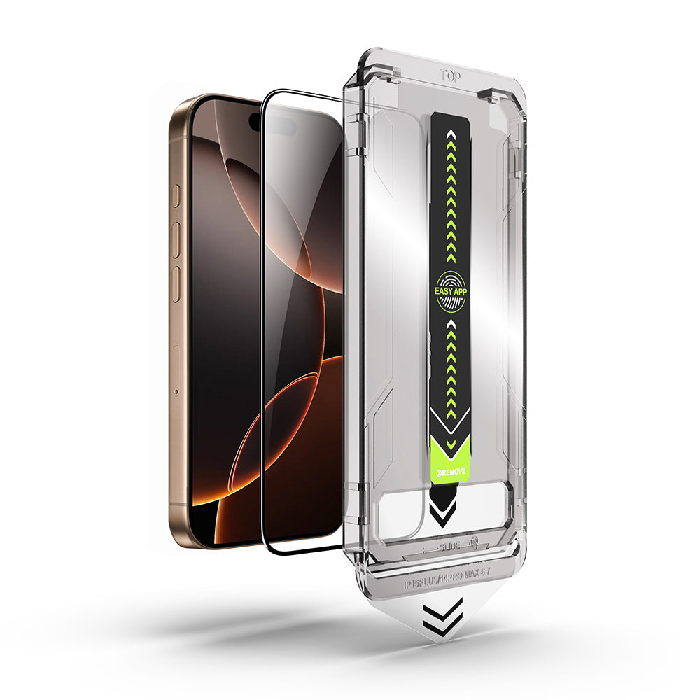 Techsuit TitanGlass Screen Protector for Apple iPhone 11 Pro Max / XS Max, Tempered Glass, Full Glue, Black