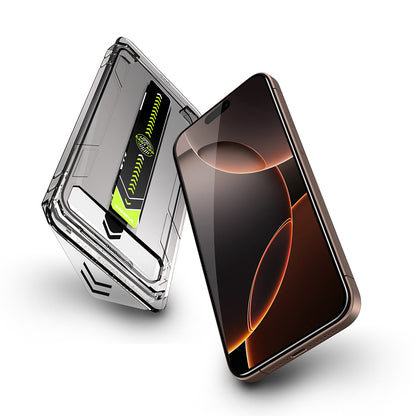 Techsuit TitanGlass Screen Protector for Apple iPhone 15 Pro Max, Tempered Glass, Full Glue, Set of 2 pieces, Black
