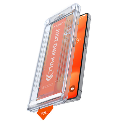 Torras GlassGo Install Master Screen Protector for Samsung Galaxy S25 Ultra S938, Tempered Glass, Full Glue