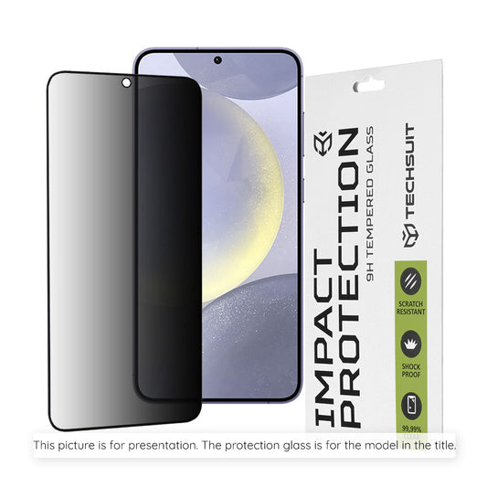 Privacy Techsuit Screen Protector for Xiaomi Poco F7, Tempered Glass, Full Glue, 111D
