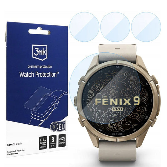 3MK FlexibleGlass Protective Film for Garmin Fenix 9 Pro 43mm, Set of 3 pieces, Flexible Glass