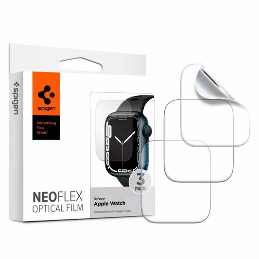 Spigen Neo Flex Protection Film for Apple Watch 41mm / 40mm Series, Set of 3 Pieces, Plastic
