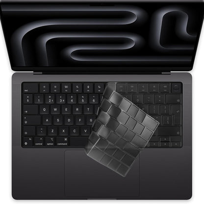 Techsuit PureTypeX Keyboard Protection Case for Apple MacBook Pro 14 / Air 13 / Air 15 Series, Transparent
