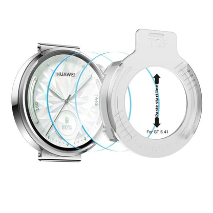 Tech-Protect Easy Set+ Screen Protector for Huawei Watch GT 5 41mm, 2-Piece Set, Tempered Glass