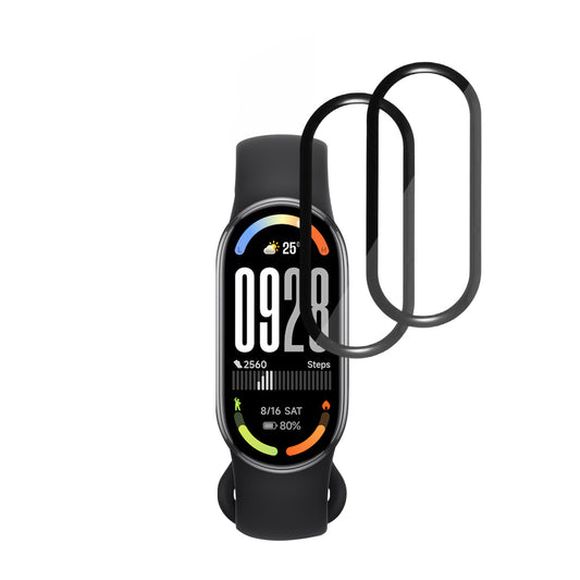 Techsuit Nano Flex Protection Film for Xiaomi Smart Band 10, Set of 2 pieces, Plastic, Black