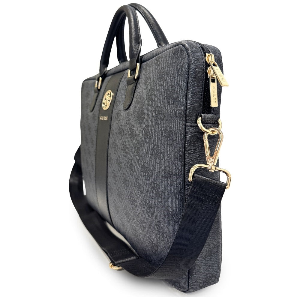 Guess 4G Round Classic Logo Bag for 16-inch Laptop, Black