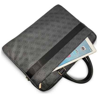 Guess 4G Round Classic Logo Bag for 16-inch Laptop, Black