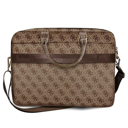 Guess 4G Metal Logo Bag for 15inch - 16inch Laptop, Brown