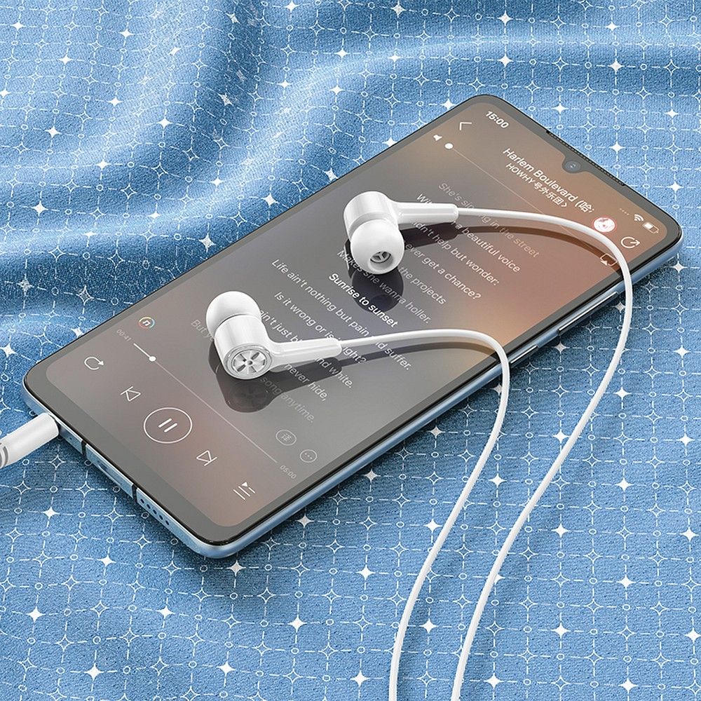 Handsfree 3.5mm HOCO M104, White 