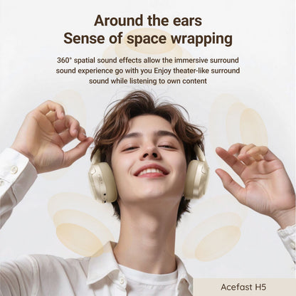 Acefast H5 Bluetooth Handsfree, A2DP, ANC, Black