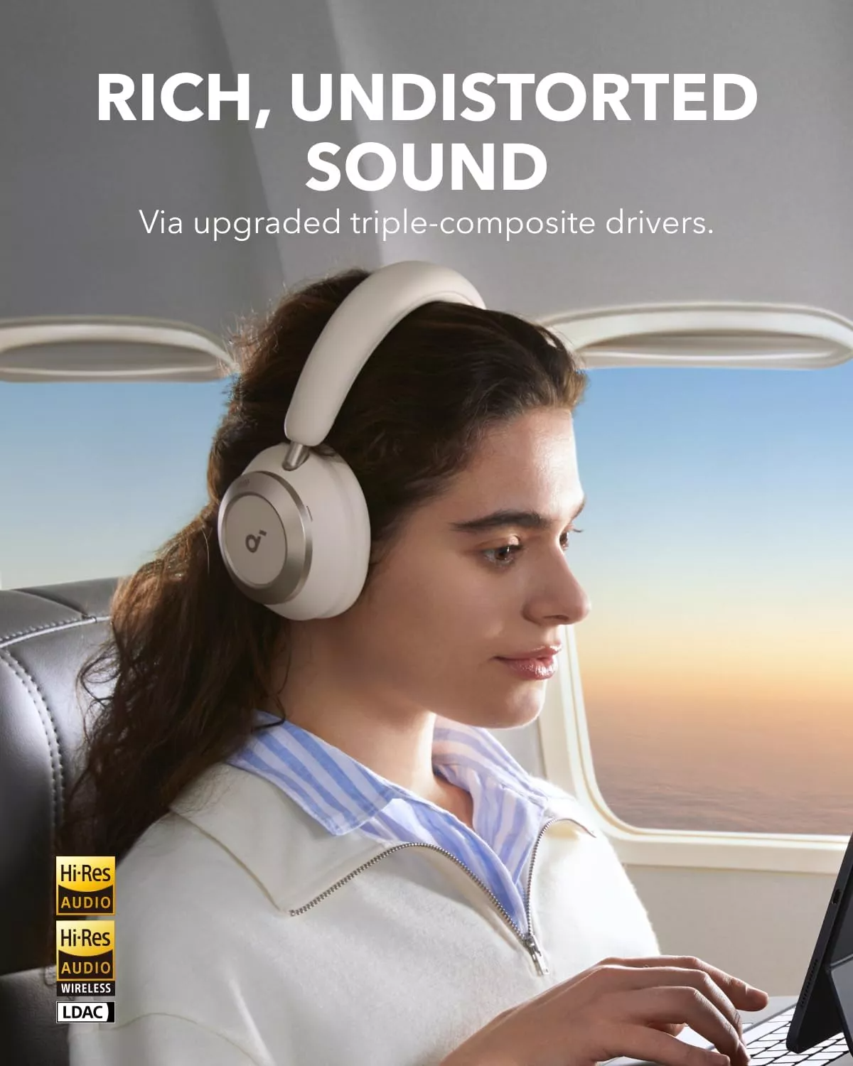 Handsfree Bluetooth Anker SoundCore Space One Pro, A2DP, ANC, White A3062G21