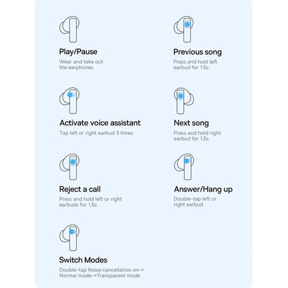 Handsfree Bluetooth Baseus Bowie M2, TWS, White A00024000221-Z1