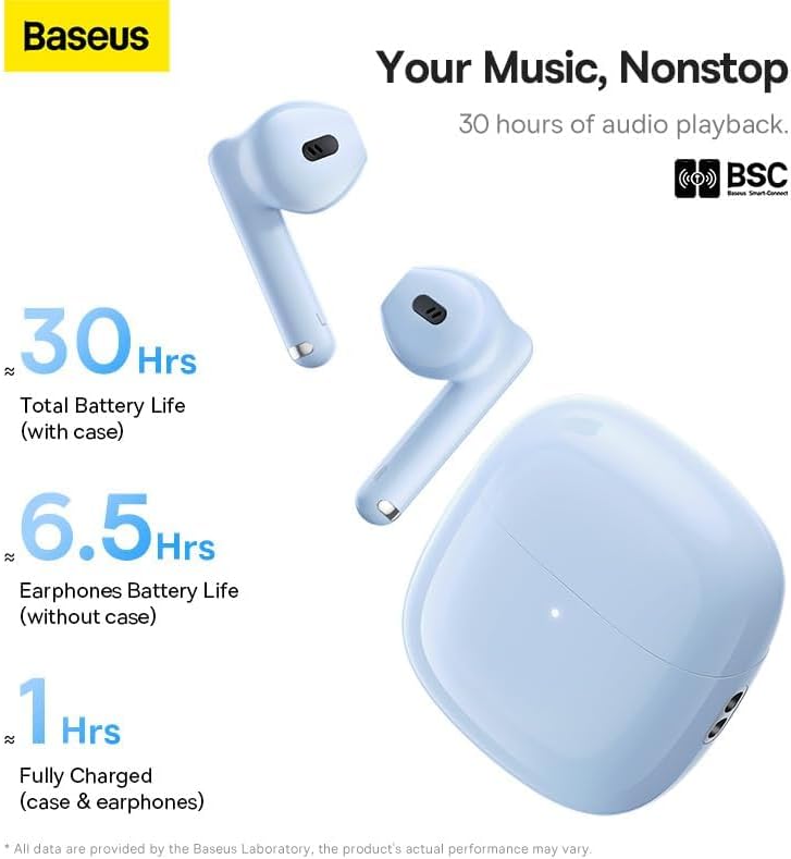 Handsfree Bluetooth Baseus Bowie WX5, TWS, Blue A00051000313-00
