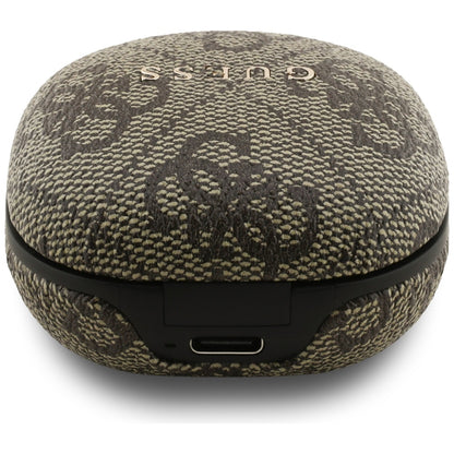 Handsfree Bluetooth Guess 4G Classic Metal Logo, TWS, Brown